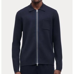 Samsoe Guna x Zip Core Knitwear Cardigan Navy/ Sky Captain Large